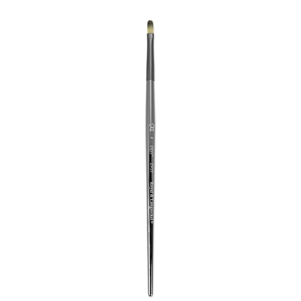 12 Pack: Zen™ Series 93 Short Handle Filbert Brush